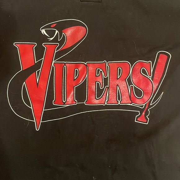 Russell blend baseball Vipers top black & athletic shorts red boys size L 14 16 - Picture 4 of 12